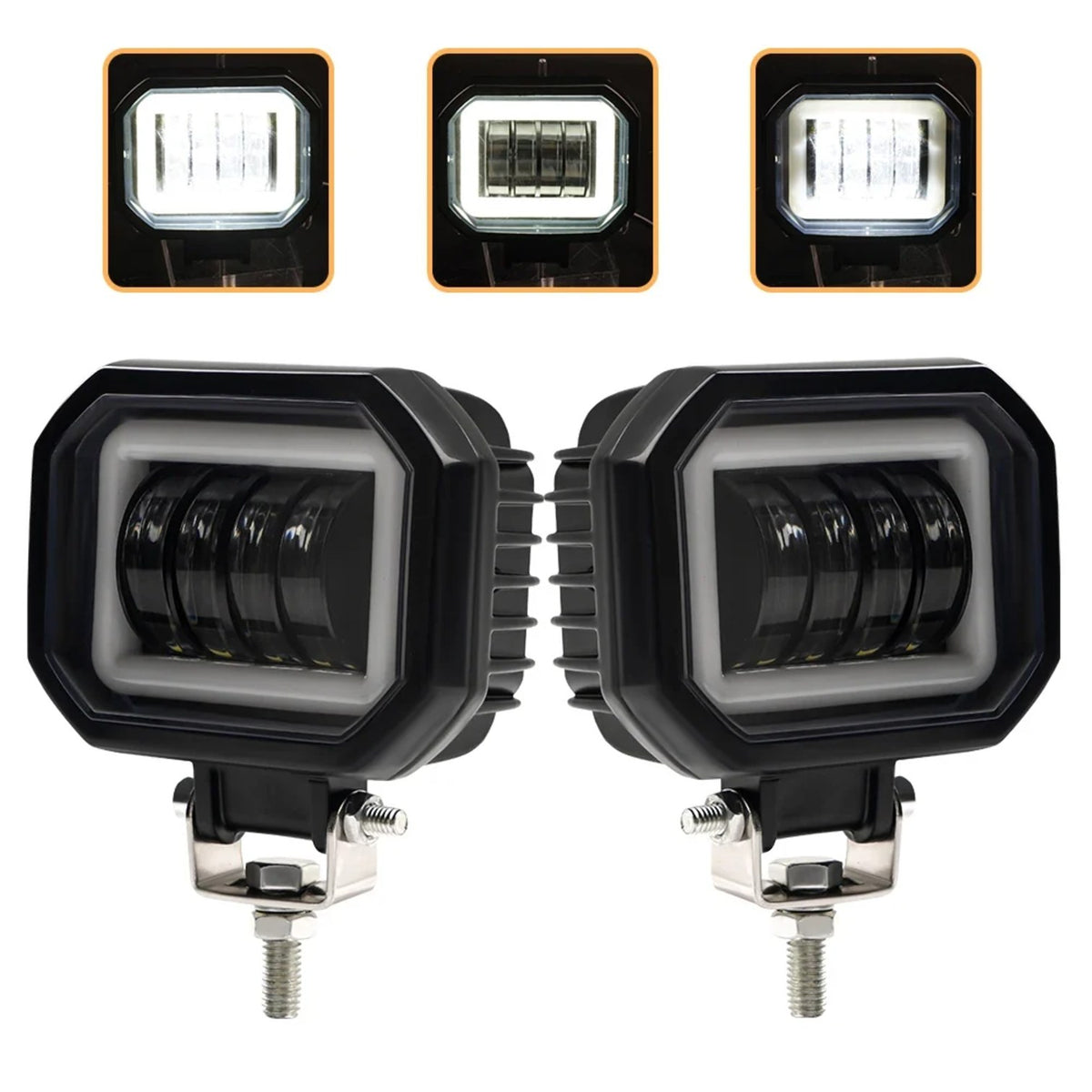 4-Inch Amber Halo LED Spot Pod Lights for UTV & SXS – view 2
