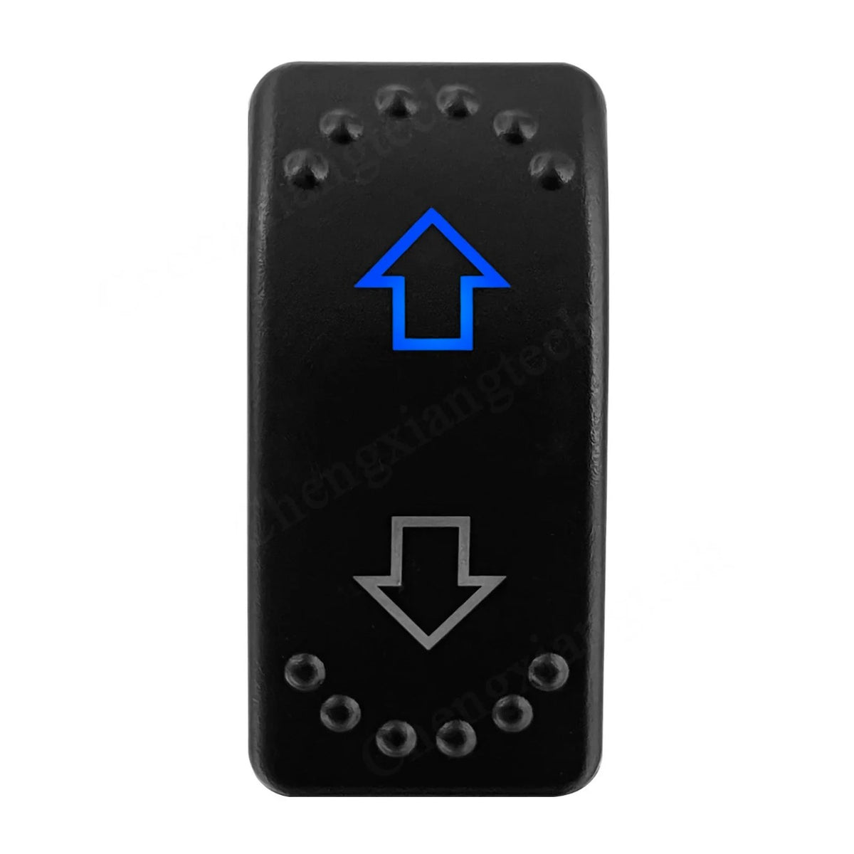 Momentary DPDT Winch Rocker Switch with Blue Arrow LEDs – view 2