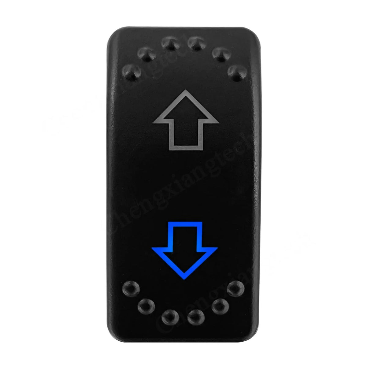 Momentary DPDT Winch Rocker Switch with Blue Arrow LEDs – view 3
