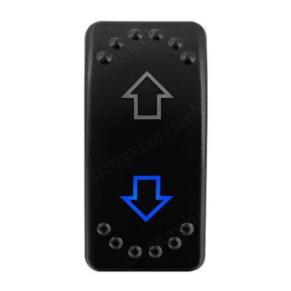 Momentary DPDT Winch Rocker Switch with Blue Arrow LEDs – view 3