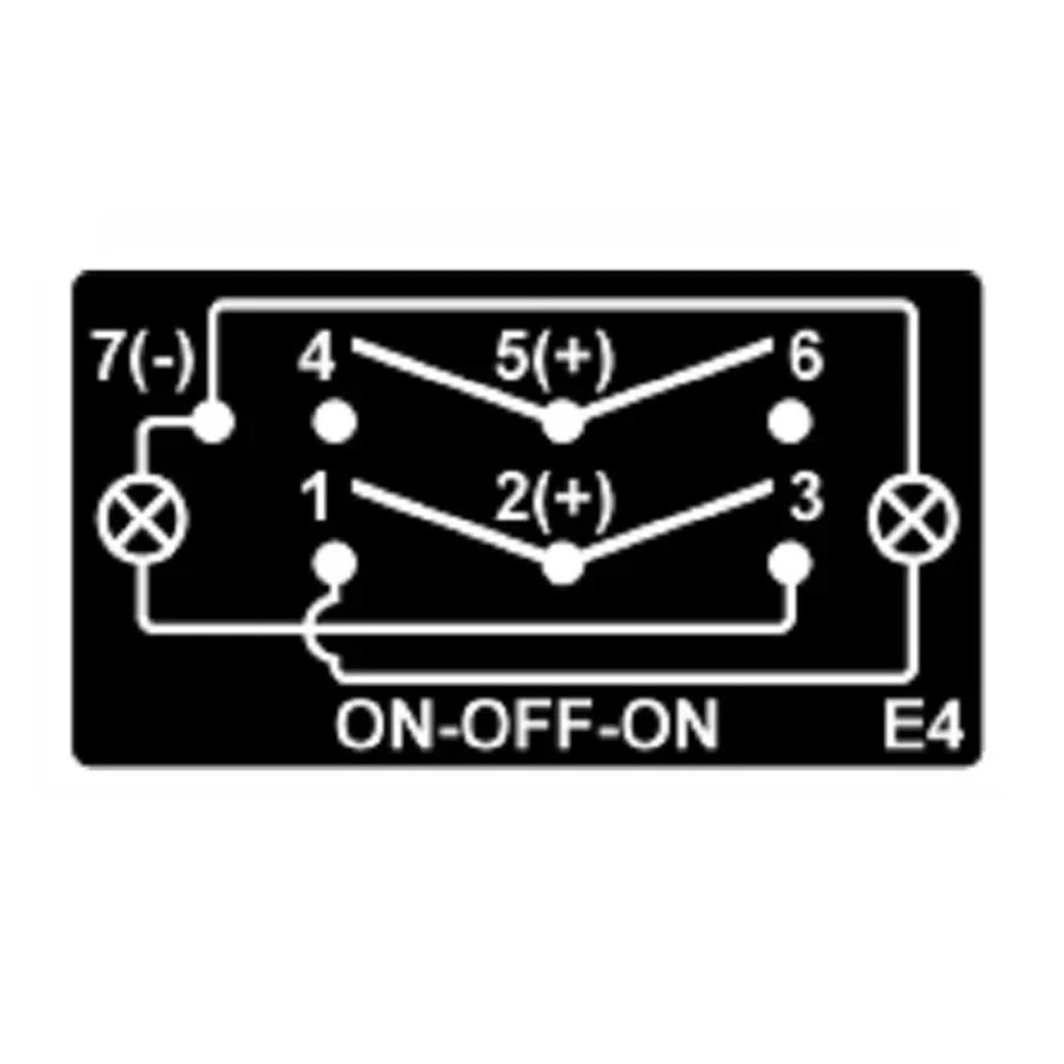 Momentary DPDT Winch Rocker Switch with Blue Arrow LEDs – view 6