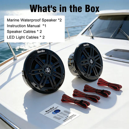 8-Inch 450W Waterproof LED Marine Speakers for UTV & SXS – view 3