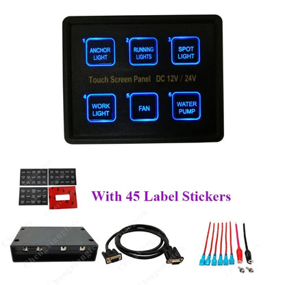 Waterproof Push Button Switch Panel, 4–8 Gang, Blue LED, for UTV & SXS – view 5