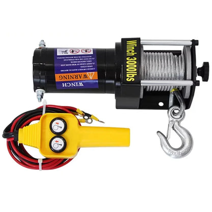 2,000–3,000 lb Electric Winch with Steel Cable & Wired Remote for UTV & SXS – view 3