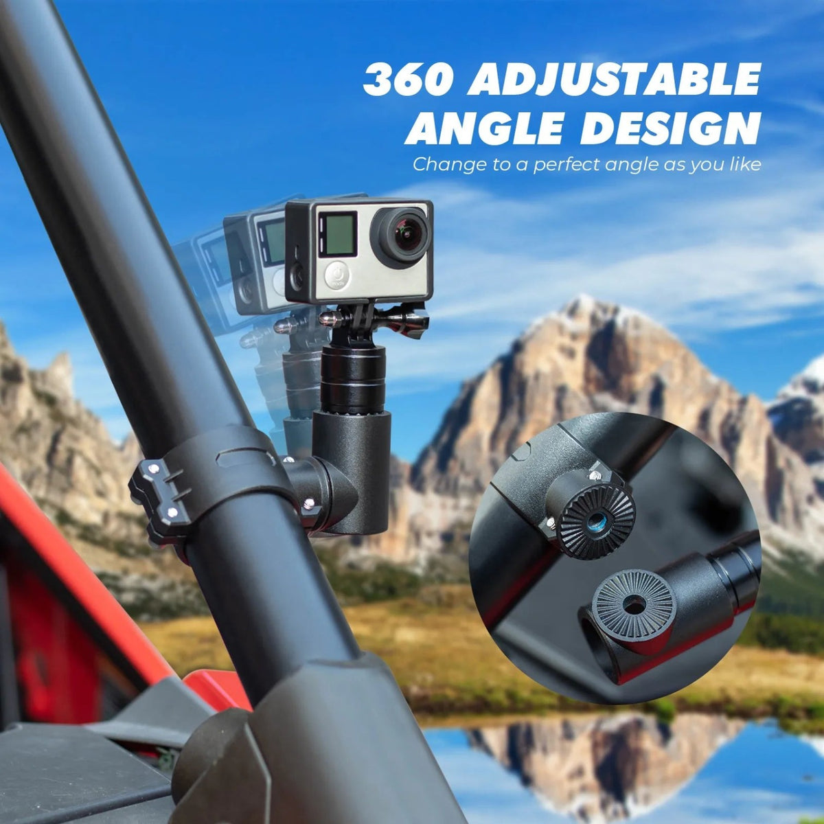 Aluminum Roll Cage Camera Mount, 1.75–2 in for UTV & SXS – view 1