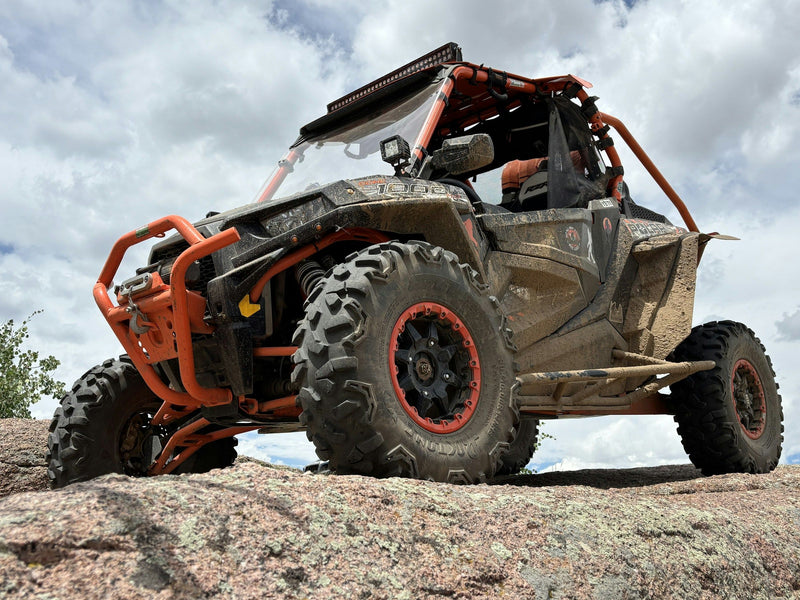 Polaris side-by-side on the trail
