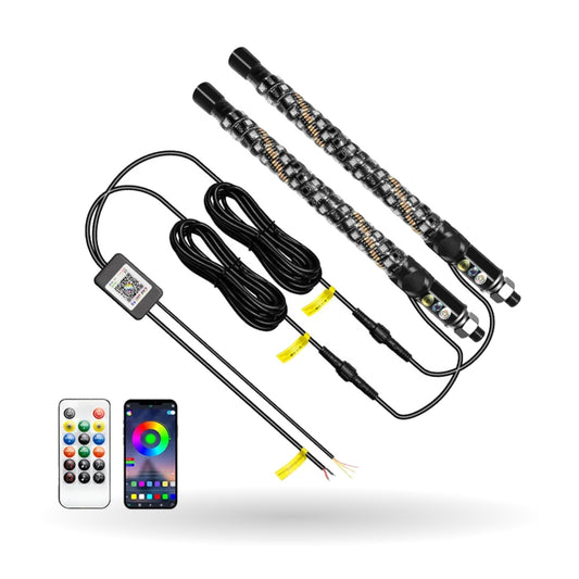 1 ft RGB LED Whip Light with Remote for UTV & SXS