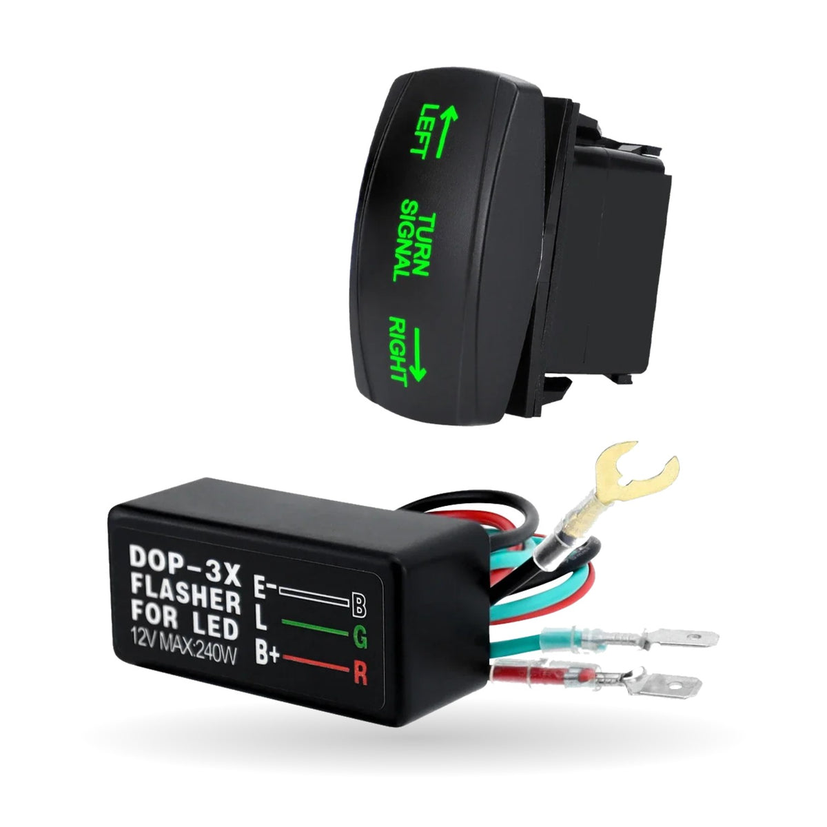 Turn Signal Rocker Switch with Flasher for UTV & SXS