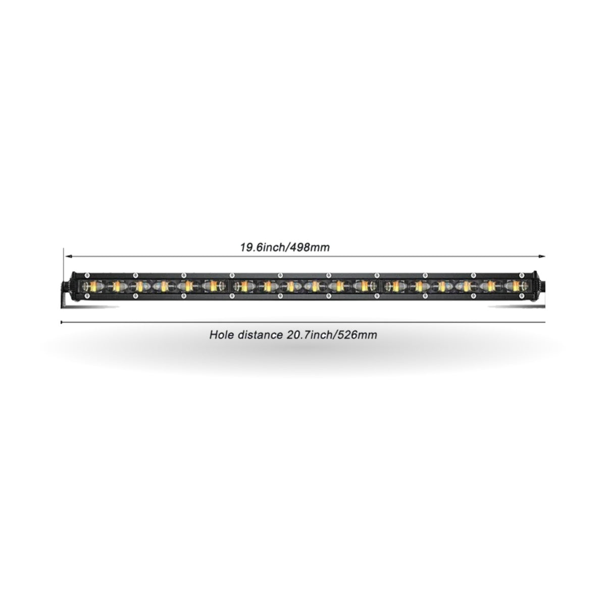 8-Inch Dual-Color Strobe LED Light Bar for UTV & SXS