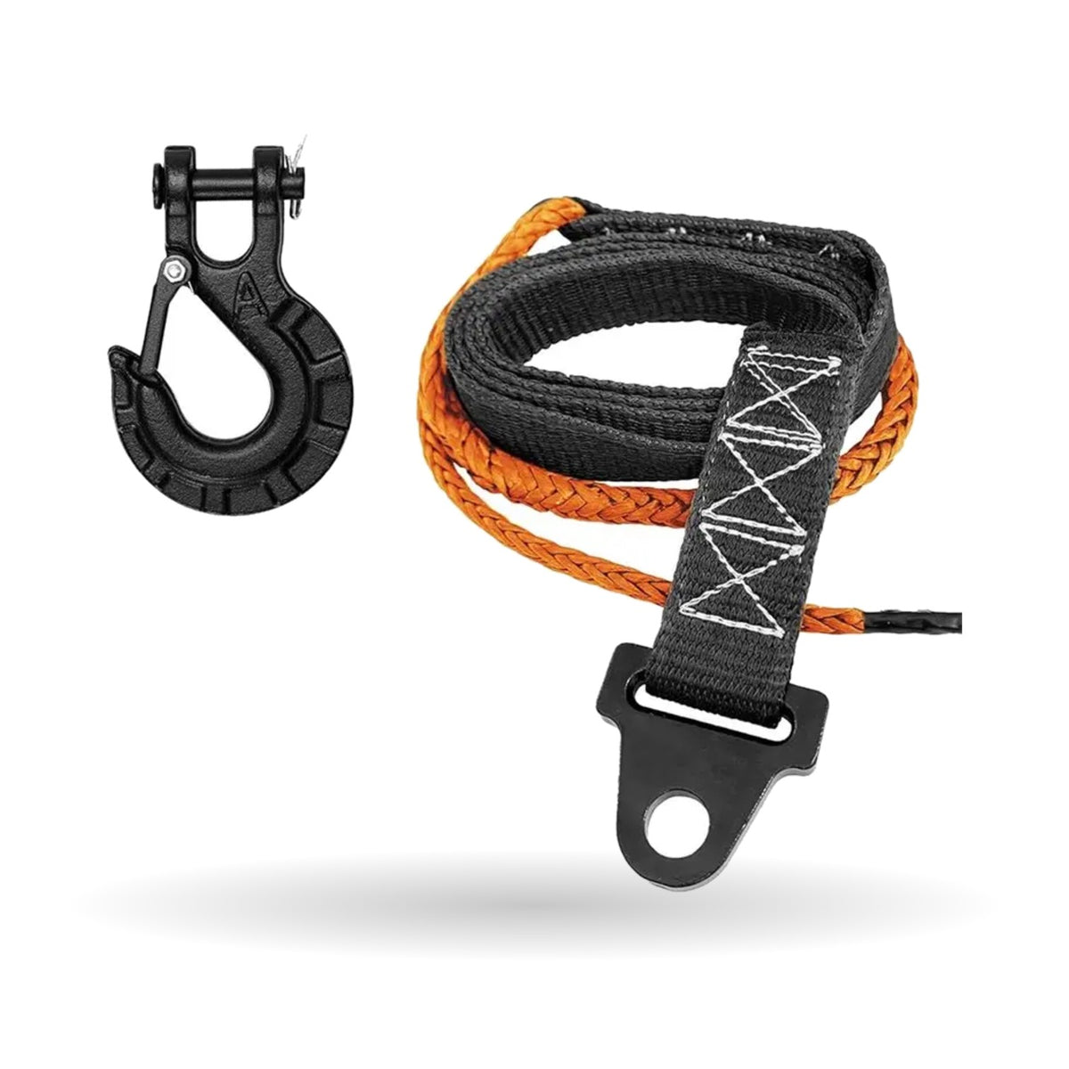 64-Inch Heavy-Duty Plow Lift Strap with Hook for UTV Winches