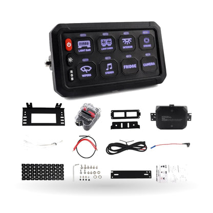 8-Gang RGB Switch Panel with Relay System for UTV & SXS