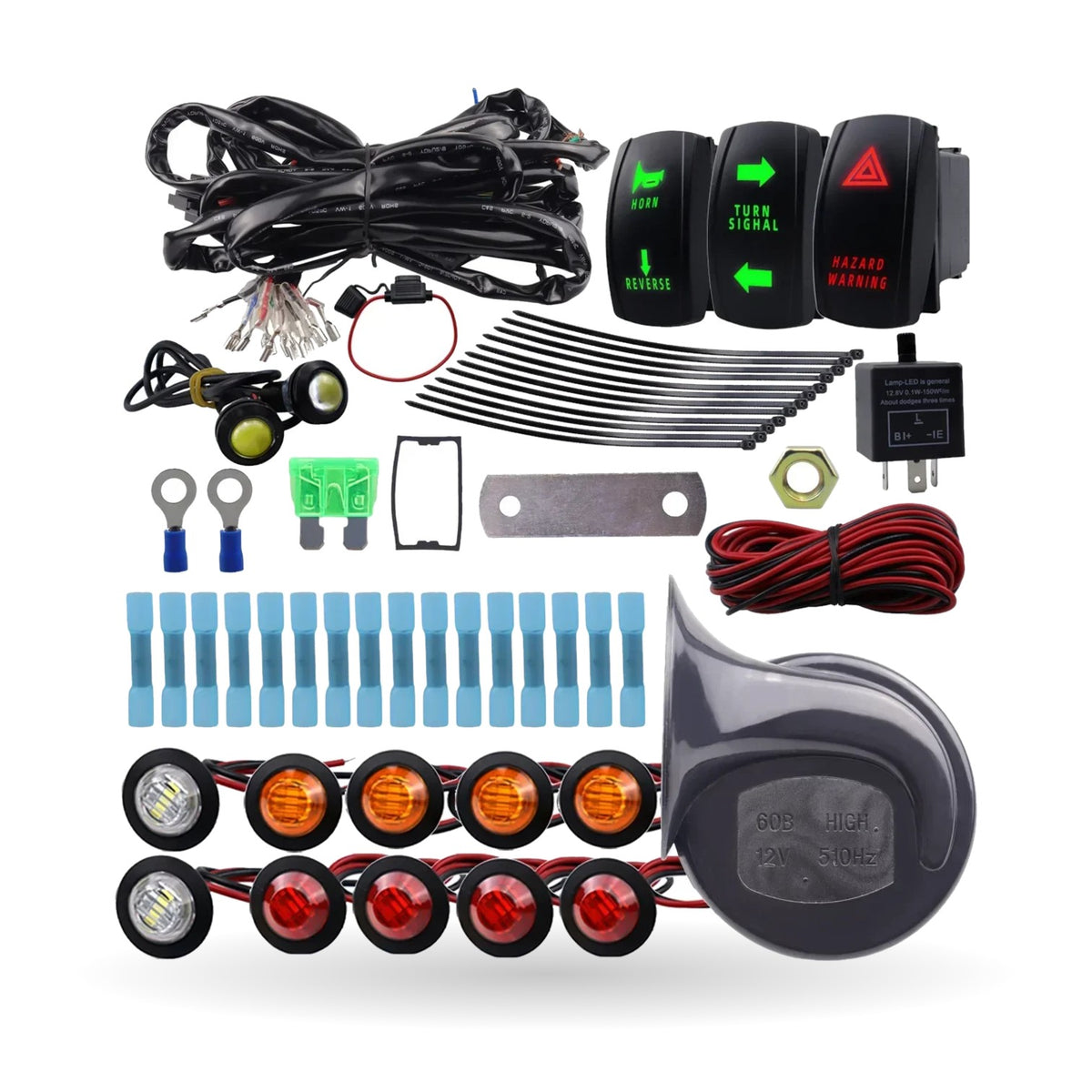 Pre-Wired Street Legal Turn Signal Kit with Horn for UTV & SXS
