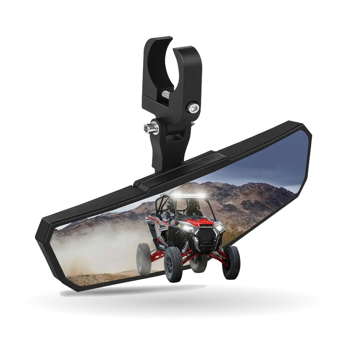 HD Center Mirror with Aluminum Clamp for 1.5–2 in Roll Cages