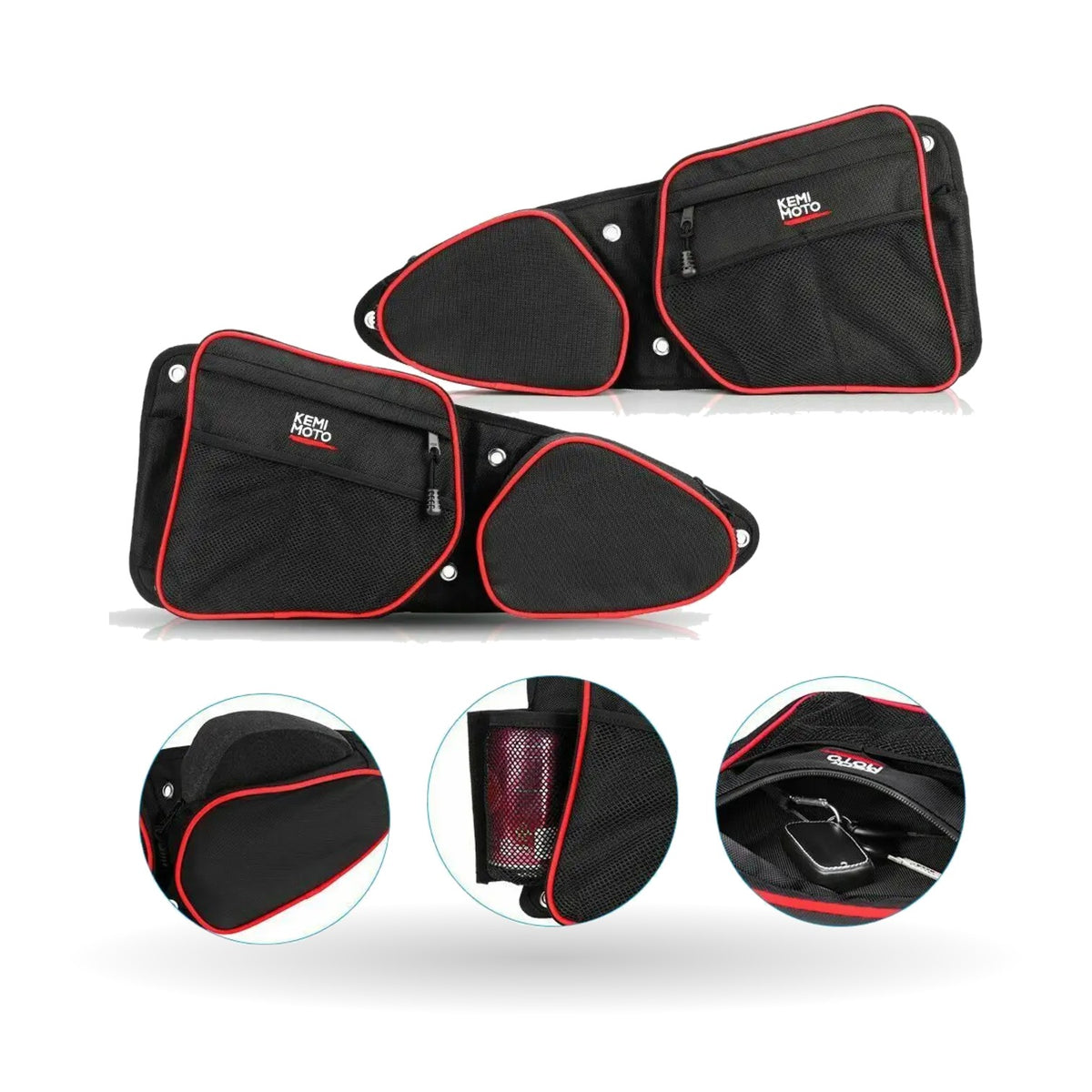 Knee Pad Door Storage Bags for Polaris RZR XP 1000, 900 & XP Turbo