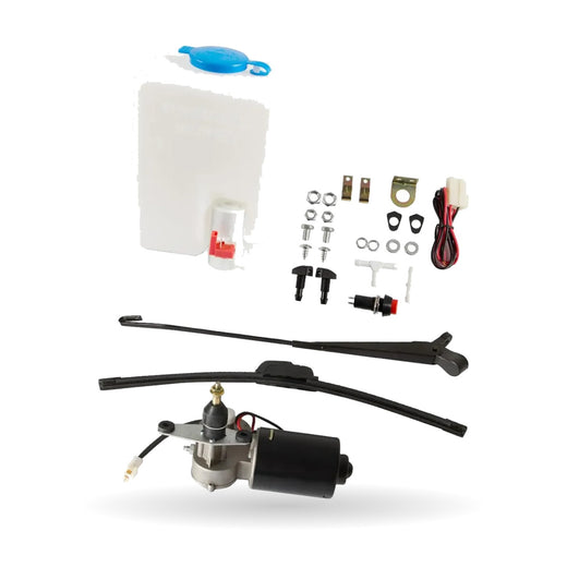 Electric Windshield Wiper Kit with Washer Pump, 12V, for UTV & SXS