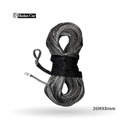 26 m x 8 mm Synthetic Winch Rope, 13,500 lb, for UTV & SXS