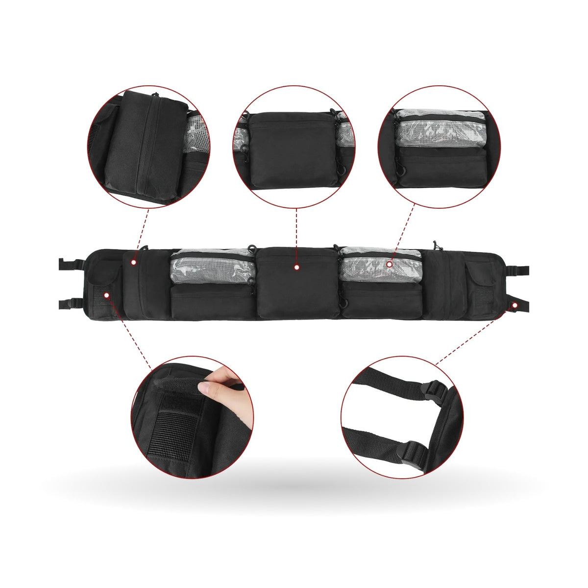 Roll Cage Rear Cargo Organizer Bag for UTV & SXS