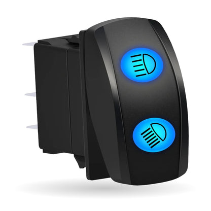 Hi/Lo Beam Rocker Switch with LED for UTV & SXS