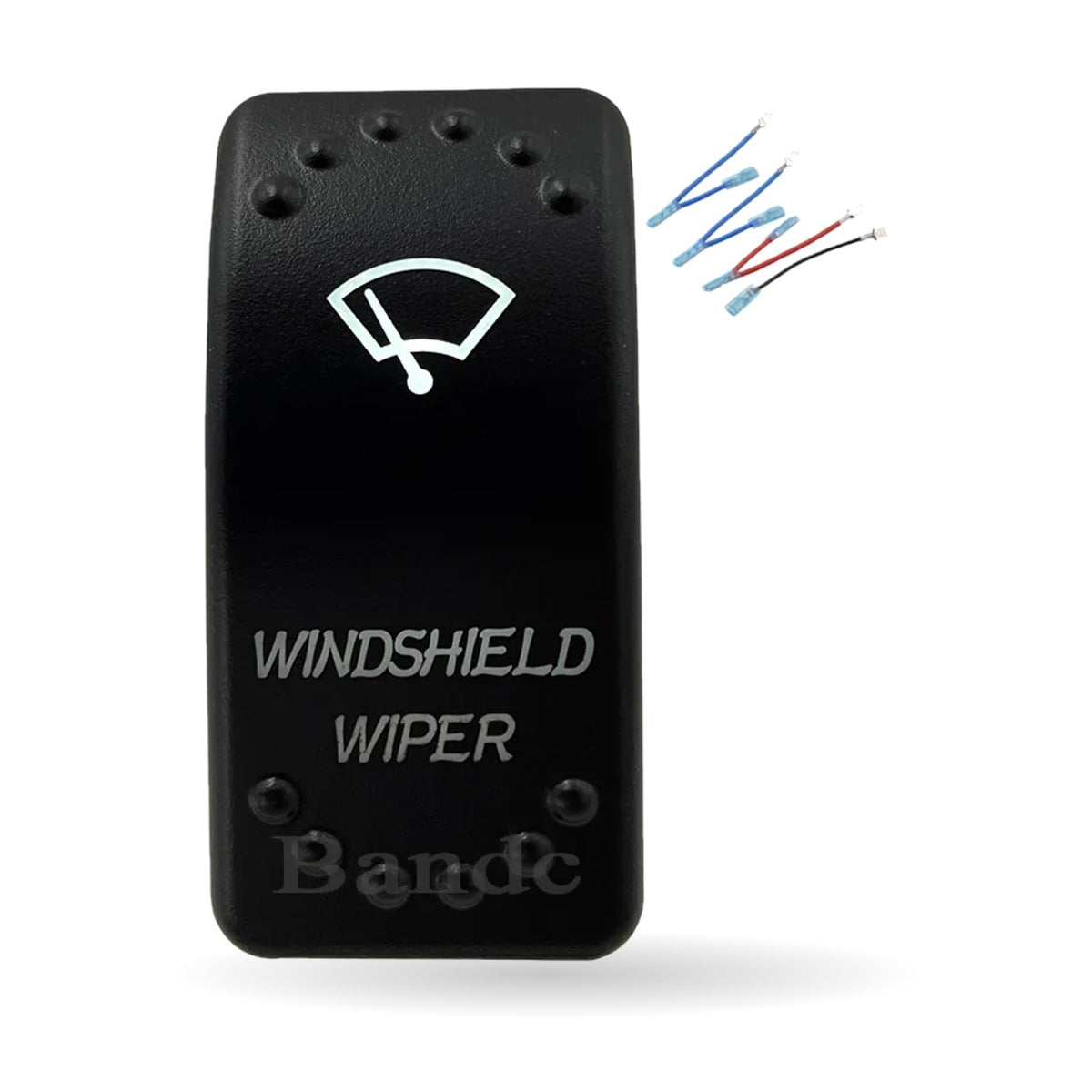 Windshield Wiper Rocker Switch with Wiring for UTV & SXS