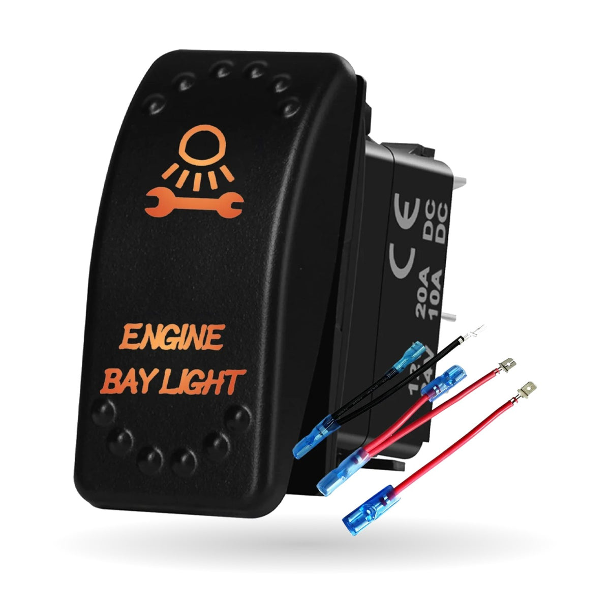 Waterproof Amber LED Light Bar Rocker Switch for Polaris RZR & Can-Am