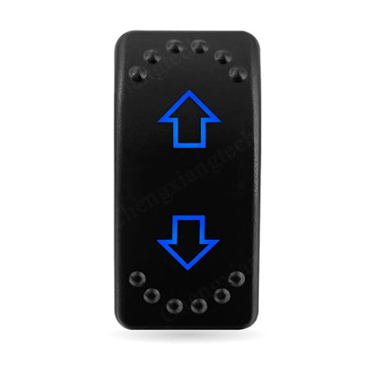 Momentary DPDT Winch Rocker Switch with Blue Arrow LEDs