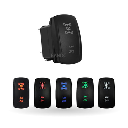 4WD/2WD Rocker Switch, 5-Pin, for Can-Am & Polaris
