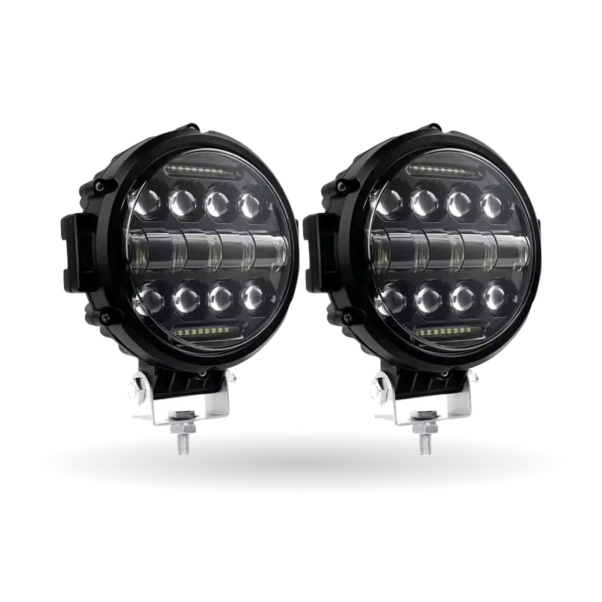 7-Inch 300W Round LED Driving Lights with Hi/Lo & DRL for UTV & SXS
