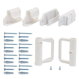 New WOMHOM Safety Mesh Gate Replacement Parts Kit (White) Extra Wide Baby Gate Full Set Wall Mounting Accessories with Anchors Brackets and Screws Retractable Baby Gates Accessories