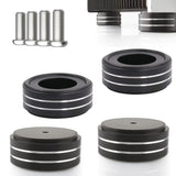 Tertullus 4 Pcs Speaker Feet 58x22mm Speaker Spikes HiFi Isolation Feet Aluminum Stand Speakers Spikes Audio Pads Turntable Feet for HiFi Amplifier/Speaker/Turntable/Player (Black)